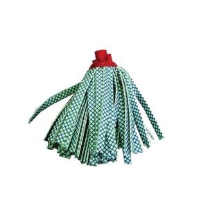 Rezerva mop sintetic, pentru toate tipurile de podele, Verde/Negru