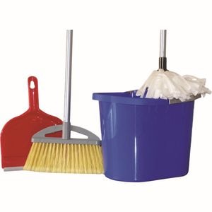 Set curatenie, cu galeata cu storcator 13 l, cu accesorii, multicolor