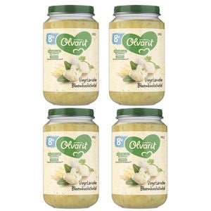 Set 4 x mancare vegetariana, Olvarit, pentru bebelusi, din conopida, 8+ luni