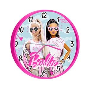 Ceas de perete Barbie, 25 cm, multicolor