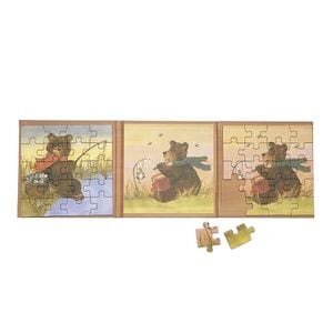 Set 2 puzzle-uri magnetice, Ursuletul de plus, Egmont Toys, 40 piese