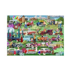 Puzzle din lemn Vintage Cars, Wooden City, 750 piese