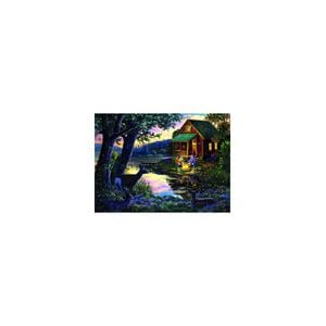 Puzzle Din Lemn Evening at the Lakehouse XL, Wooden City, 750 piese