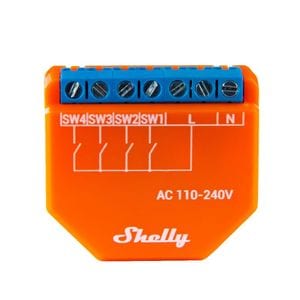 Modul Wi-fi Pentru Activarea Scenelor Shelly Plus I4, 4 Canale, Compatibil Cu Amazon Alexa Si Google Assistant
