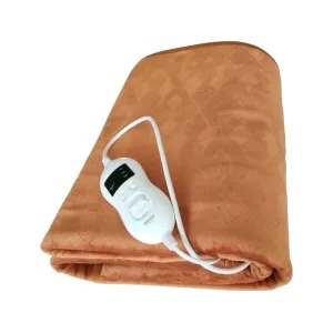 Perna electrica cu incalzire Camry CR 7436, 150 x 160 cm, 2 x 60 W, Telecomanda, Poliester, Maro