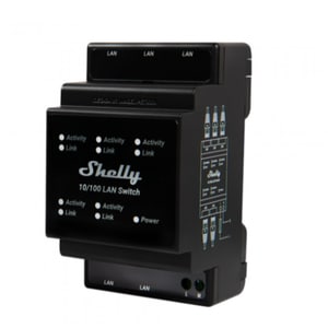 Shelly LAN Switch, cu 5 porturi, 10/100mbps, compatibil SINA DIN