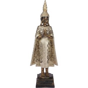Decoratiune Buddha, Auriu, 36x13 cm