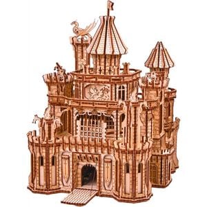 Puzzle 3D mecanic, Castelul Dragonului, WT, lemn, 978 piese