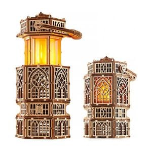 Puzzle 3D mecanic, Lanterna Vintage, WT, lemn, 251 piese