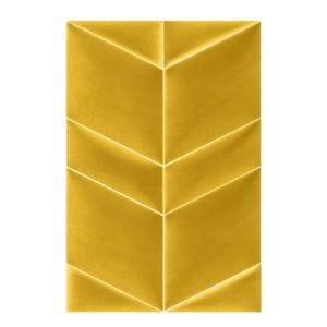 Panou decorativ tapitat Mollis, ABIES triunghi, 15 x 30 cm, dreapta, galben R41