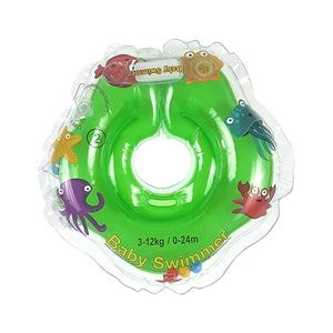 Colac de gat pentru bebelusi Babyswimmer, cu zornaitoare, 0-24 luni, verde