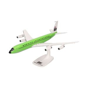 Macheta avion Herpa, Boeing 707-300, Braniff, scara 1:144, verde