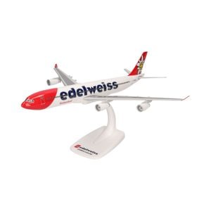 Macheta avion Herpa, Airbus A340-300, Edelweiss, scara 1:200
