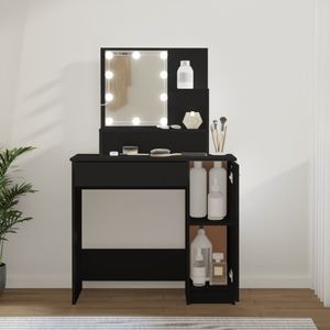 Masa de toaleta VidaXL, Negru, 86x35x136 cm