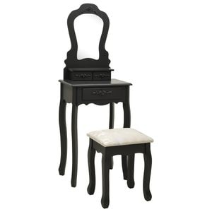 Masa de toaleta VidaXL, 50x30x136 cm, negru