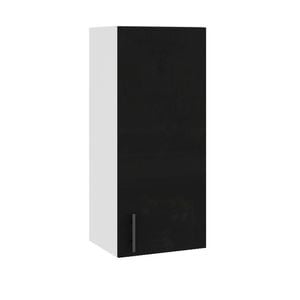 Corp superior de bucatarie Sani Glamur, 30x30x72 cm, negru lucios