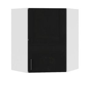 Corp superior coltar de bucatarie Sani Glamur, 60x60x72 cm, negru lucios