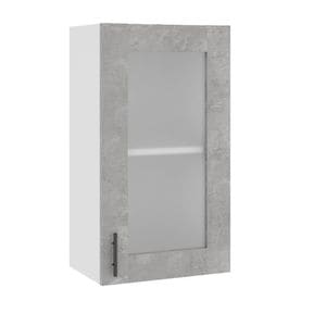 Corp superior de bucatarie cu Vitrina, Sani Glamur, 40x30x72 cm, Beton