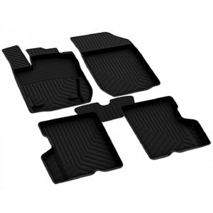 Covorase auto cauciuc stil tavita SEINTEX DACIA Sandero Stepway I 2007-2012, 5 bucati, negru