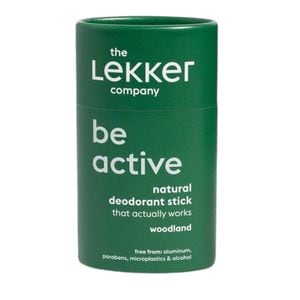 Deodorant natural vegan stick Lekker Be Active Woodland, 40g, zero plastic