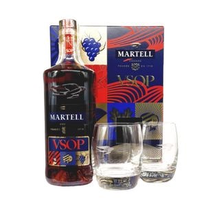 Set Congac Martell VSOP 0.7L + 2 pahare