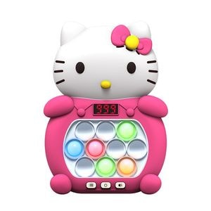 Jucarie RoveZone, Pop It Electronic, Hello Kitty, Premium, Cu Ecran LCD, 999 Nivele de Joc, Automat, Push Bubble, Alb/Roz
