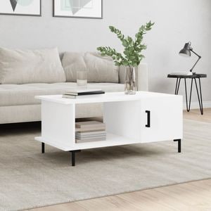 Masuta de cafea VIDAXL, lemn prelucrat, 90x50x40 cm, alb