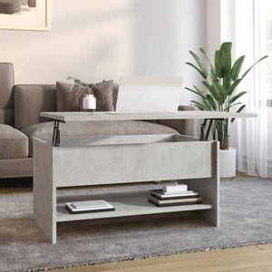 Masuta de cafea VIDAXL, lemn compozit, 80x50x40 cm, gri beton