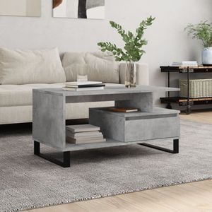 Masuta de cafea VIDAXL, lemn prelucrat, 90x49x45 cm, gri beton