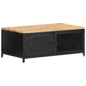 Masuta de cafea VIDAXL, lemn masiv de mango nefinisat, 90x50x37