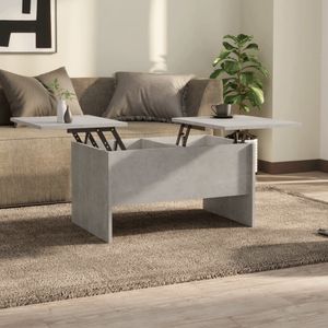 Masuta de cafea VIDAXL, lemn prelucrat, 80x50x42.5 cm, gri beton
