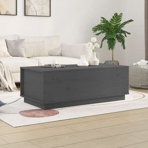Masuta de cafea VIDAXL, lemn masiv de pin, 100x50x35 cm, gri