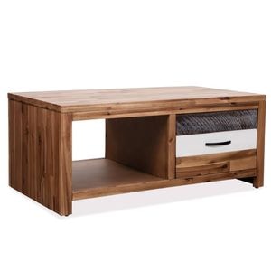 Masuta de cafea VIDAXL, lemn masiv de acacia, 90x50x37.5 cm
