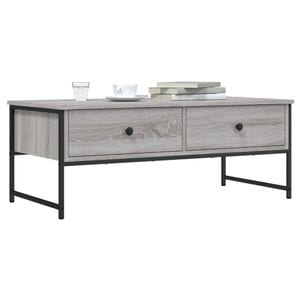 Masuta de cafea VIDAXL, 2 persoane, Lemn, 49 x 101 x 40 cm, Gri