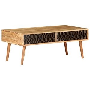 Masuta de cafea VIDAXL, 2 persoane, Lemn, 50 x 100 x 39 cm, Maro