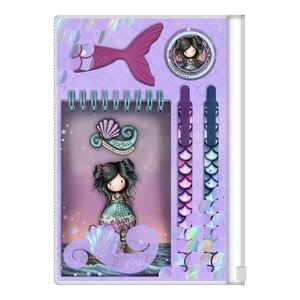 Caiet Gorjuss, Lost At Sea, cu accesorii, radiera, pix, creion mecanic, Multicolor