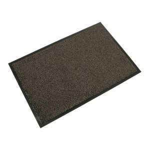 Covor intrare Coba, Vyna-Plush, 0.9 x 1.5 m, negru/gri