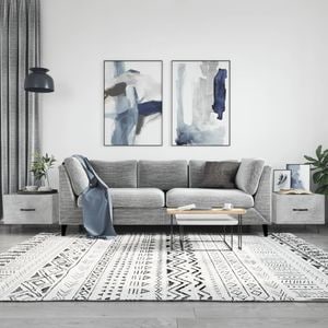 Set mese de cafea VIDAXL, 2 persoane, Lemn, 50 x 50 x 40 cm, Gri