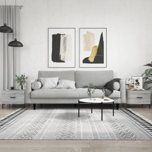 Set mese de cafea VIDAXL, 2 persoane, Lemn, 50 x 50 x 40 cm, Gri