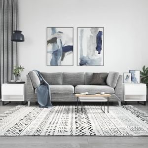 Set mese de cafea VIDAXL, 2 persoane, Lemn, 46 x 50 x 50 cm, Alb