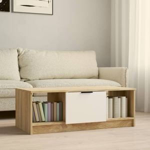 Masa de cafea VIDAXL, 2 persoane, Lemn, 50 x 102 x 36 cm, Bej