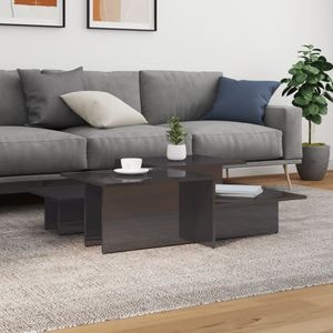 Set mese de cafea VIDAXL, 2 persoane, Lemn, 50 x 111 x 33 cm, Gri