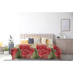 Cuvertura matlasata cocolino Alcam Red Rosa, 210x220 cm