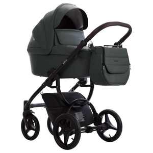 Carucior 3 in 1 Bebetto, Luca Pro 35, Reglabil, Cadru din aluminiu, Suspensii reglabile, Maner cu piele ecologica, Cu accesorii, Gri inchis/Verde