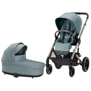Carucior 2 in 1 Cybex, Balios S Lux TPE, Reversibil, Reglabil, Cu parte sport si landou, Pana la 22 Kg, Sky Blue