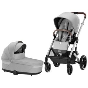 Carucior 2 in 1 Cybex, Balios S Lux, Reversibil, Reglabil, Cu parte sport si landou, Cu cos de cumparaturi spatios, 0-4 ani, Pana la 22 Kg, Lava Grey
