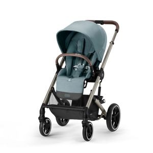 Carucior Sport Cybex, Balios S Lux TPE, Reglabil, Capotina UPF50+ XXL, Cos mare de cumparaturi, 0-4 ani, Pana la 22 Kg, Sky Blue