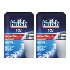 Set 2 x Sare speciala pentru masina de spalat vase Finish, 1.5 kg
