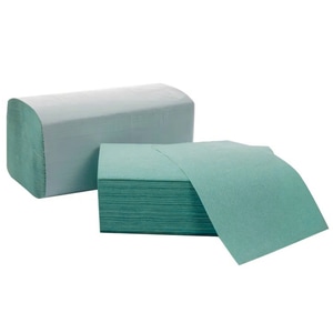 Prosoape pliate verzi V-fold, 1 strat, 21x25cm, 200 buc/pachet