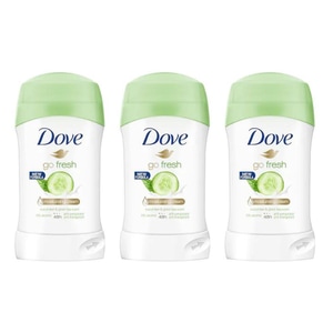 Set Deodorant antiperspirant stick Dove Fresh Touch pentru femei, 3 x 40 ml